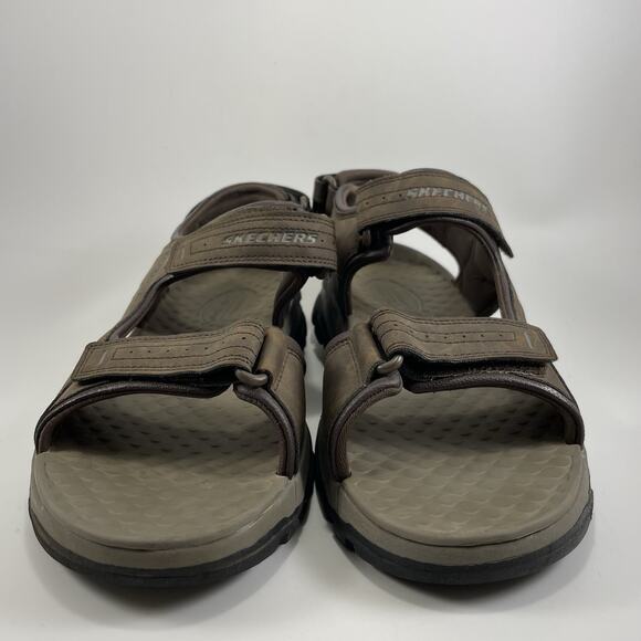 Skechers Tresmen Garo Sandals Mens Size 10 Brown Leather Active Hiking Strappy - Picture 2 of 9